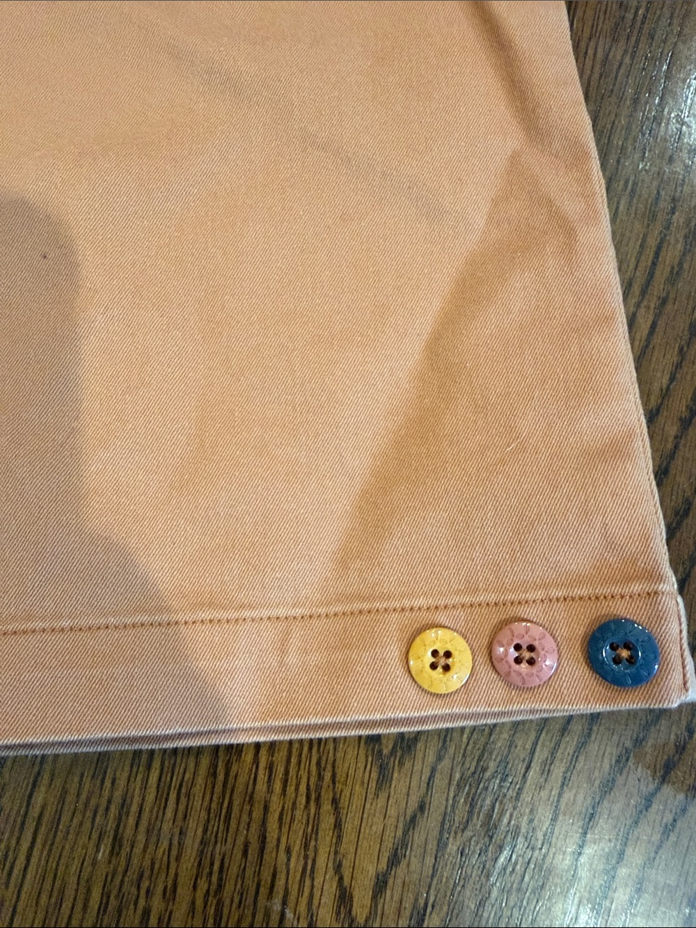 Matilda Jane Khaki Wide-Leg Pants with Multicolor Button Accents • pockets • 4 - Picture 2 of 7